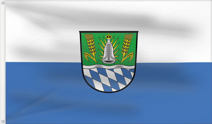 Bandera, con dos ojales metálicos y lado del asta reforzado: Straubing-Bogen (Kreis)