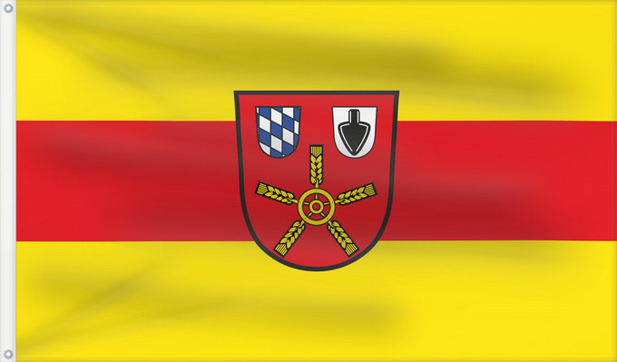 Bandera, con dos ojales metálicos y lado del asta reforzado: Feldkirchen (Bayerisches Golf- und Thermenland)