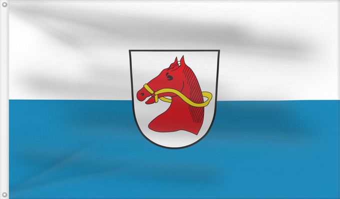 Bandera, con dos ojales metálicos y lado del asta reforzado: Haibach (Bayerischer Wald)