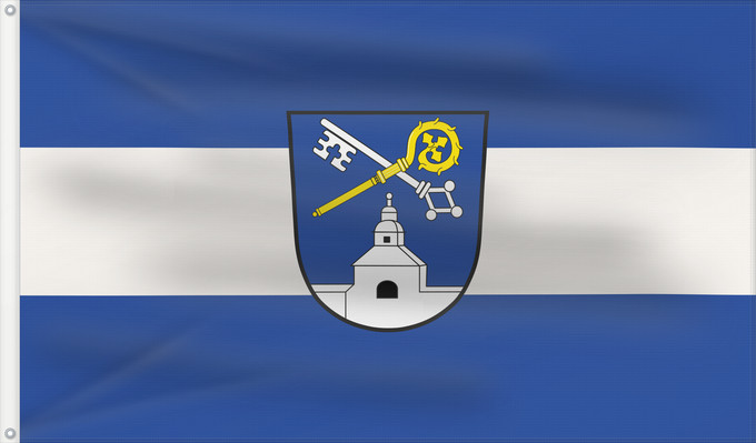Bandera, con dos ojales metálicos y lado del asta reforzado: Haselbach (Bayerischer Wald)