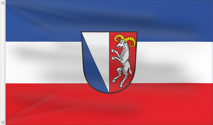 Bandera, con dos ojales metálicos y lado del asta reforzado: Rattiszell (Bayerischer Wald)