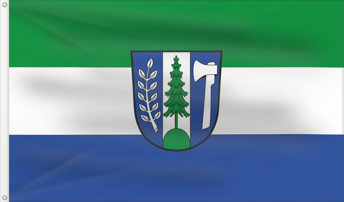 Bandera, con dos ojales metálicos y lado del asta reforzado: Sankt Englmar (Bayerischer Wald)
