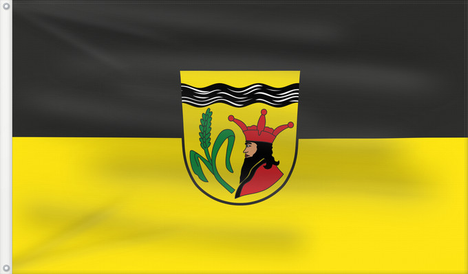 Bandera, con dos ojales metálicos y lado del asta reforzado: Schwarzach, M (Bayerischer Wald)