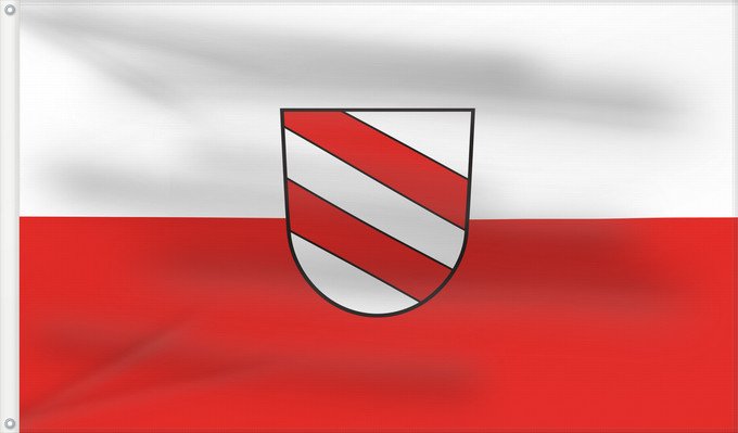 Bandera, con dos ojales metálicos y lado del asta reforzado: Landau a.d.Isar, St (Bayerisches Golf- und Thermenland)