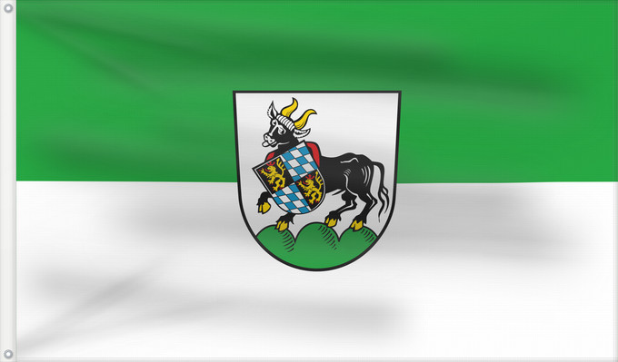 Bandera, con dos ojales metálicos y lado del asta reforzado: Auerbach i.d.OPf., St (Bayerischer Jura)
