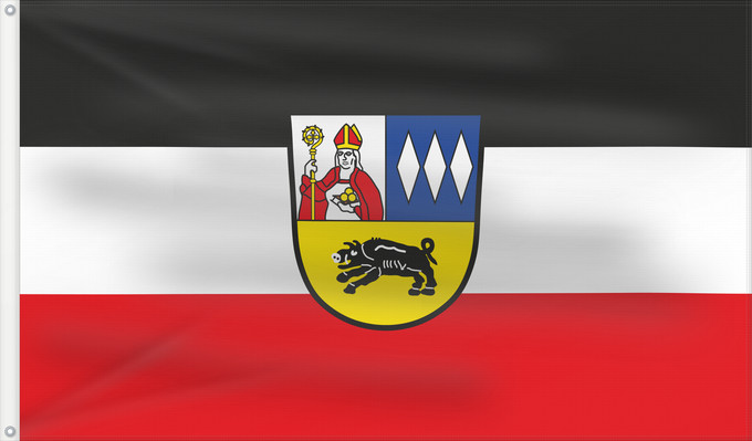 Bandera, con dos ojales metálicos y lado del asta reforzado: Ebermannsdorf (Bayerischer Jura)