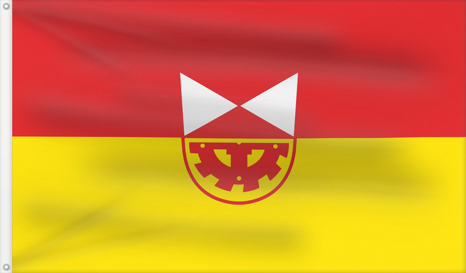 Bandera, con dos ojales metálicos y lado del asta reforzado: Freudenberg (Bayerischer Jura)