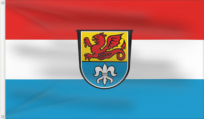 Bandera, con dos ojales metálicos y lado del asta reforzado: Illschwang (Bayerischer Jura)