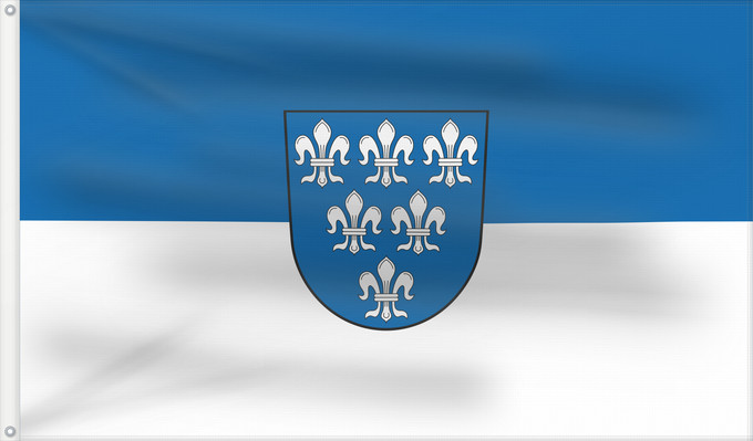 Bandera, con dos ojales metálicos y lado del asta reforzado: Kastl, M (Bayerischer Jura)