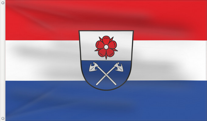 Bandera, con dos ojales metálicos y lado del asta reforzado: Königstein, M (Bayerischer Jura)