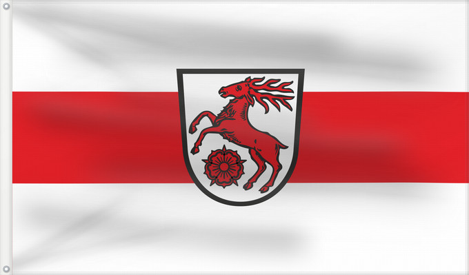 Bandera, con dos ojales metálicos y lado del asta reforzado: Kümmersbruck (Bayerischer Jura)