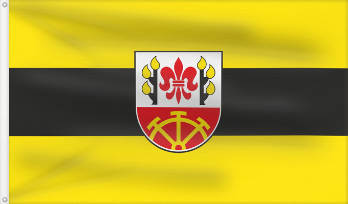 Bandera, con dos ojales metálicos y lado del asta reforzado: Etzelwang (Bayerischer Jura)