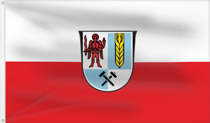 Bandera, con dos ojales metálicos y lado del asta reforzado: Poppenricht (Bayerischer Jura)