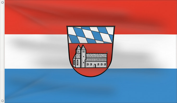 Bandera, con dos ojales metálicos y lado del asta reforzado: Cham (Kreis)