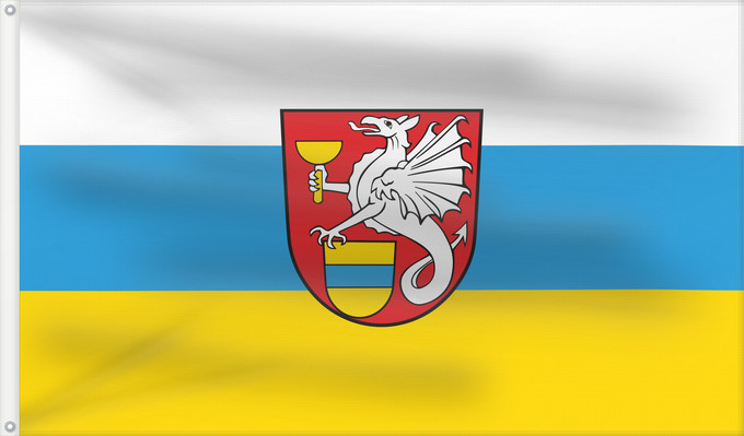 Bandera, con dos ojales metálicos y lado del asta reforzado: Blaibach (Bayerischer Wald)