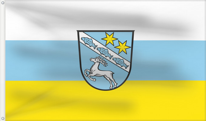 Bandera, con dos ojales metálicos y lado del asta reforzado: Grafenwiesen (Bayerischer Wald)