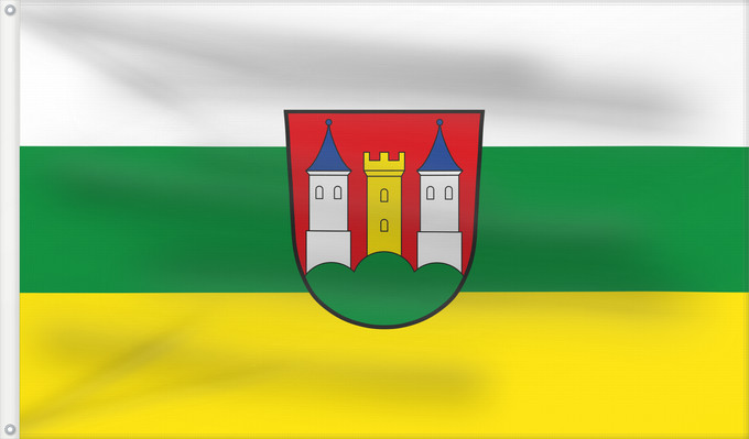 Bandera, con dos ojales metálicos y lado del asta reforzado: Hohenwarth (Bayerischer Wald)