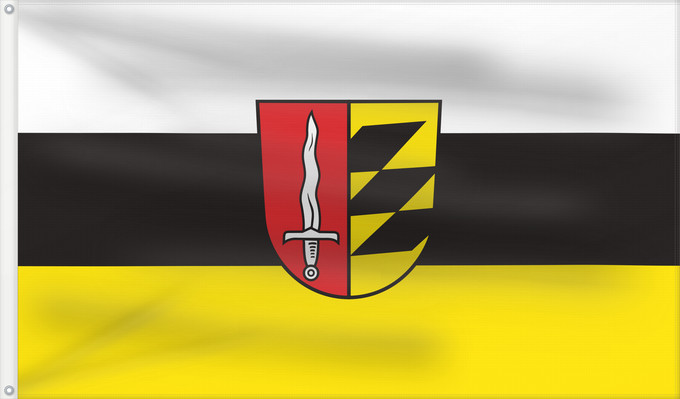 Bandera, con dos ojales metálicos y lado del asta reforzado: Michelsneukirchen (Bayerischer Wald)