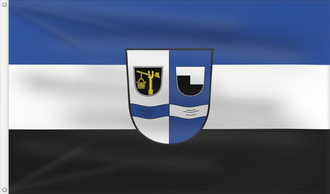 Bandera, con dos ojales metálicos y lado del asta reforzado: Miltach (Bayerischer Wald)