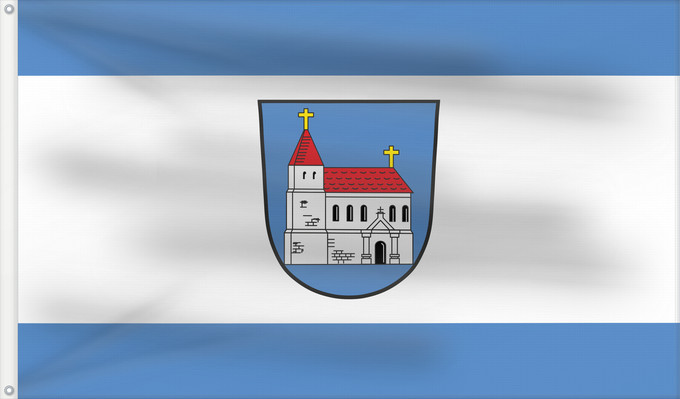 Bandera, con dos ojales metálicos y lado del asta reforzado: Neukirchen b.Hl.Blut, M (Bayerischer Wald)