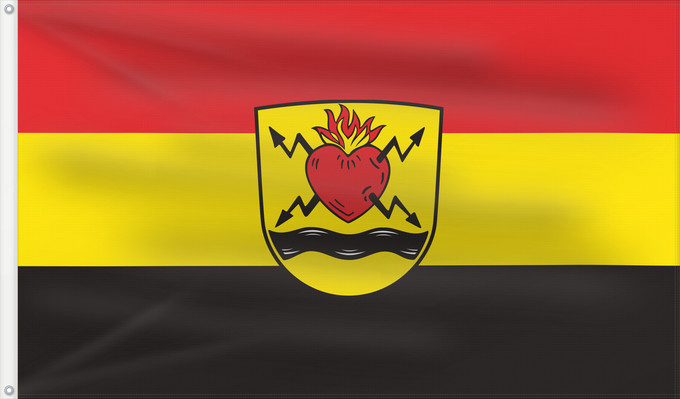Bandera, con dos ojales metálicos y lado del asta reforzado: Schönthal (Bayerischer Wald)
