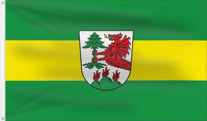 Bandera, con dos ojales metálicos y lado del asta reforzado: Wald (Bayerischer Wald)