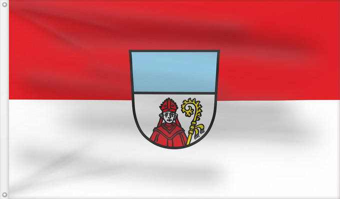 Bandera, con dos ojales metálicos y lado del asta reforzado: Berching, St (Bayerischer Jura)