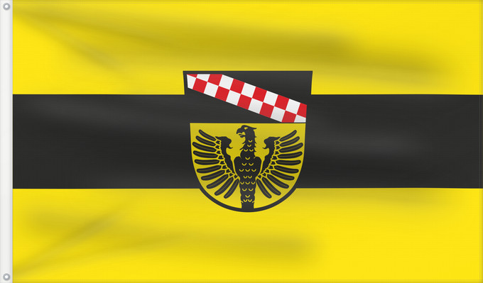 Bandera, con dos ojales metálicos y lado del asta reforzado: Berngau (Bayerischer Jura)