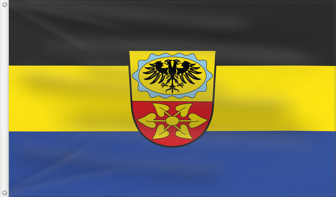 Bandera, con dos ojales metálicos y lado del asta reforzado: Seubersdorf i.d.OPf. (Bayerischer Jura)