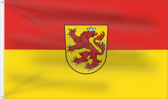 Bandera, con dos ojales metálicos y lado del asta reforzado: Velburg, St (Bayerischer Jura)