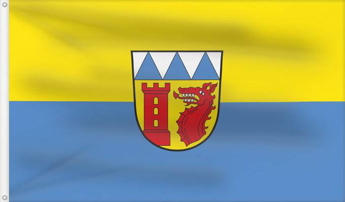 Bandera, con dos ojales metálicos y lado del asta reforzado: Irchenrieth (Oberpfälzer Wald)