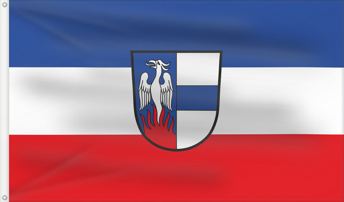Bandera, con dos ojales metálicos y lado del asta reforzado: Bechtsrieth (Oberpfälzer Wald)