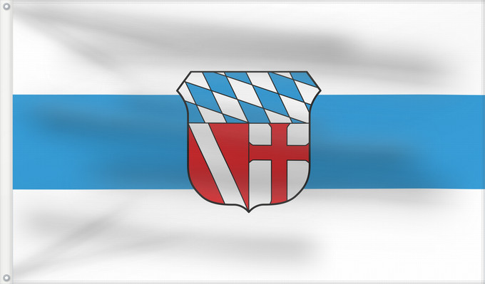 Bandera, con dos ojales metálicos y lado del asta reforzado: Regensburg (Kreis)