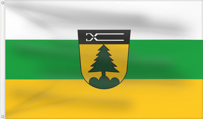Bandera, con dos ojales metálicos y lado del asta reforzado: Altenthann (Bayerischer Wald)