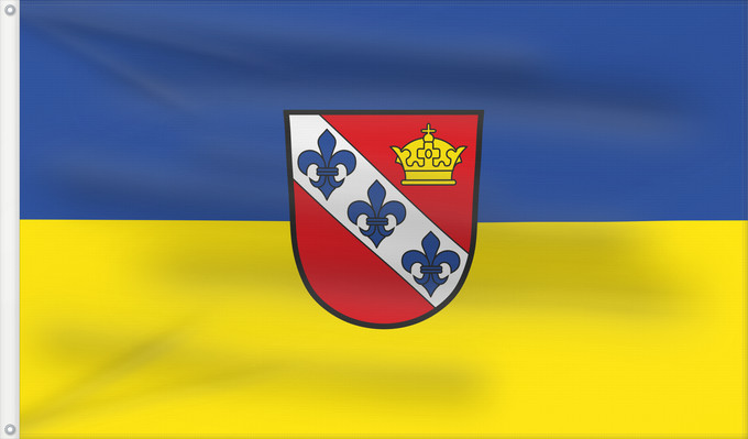 Bandera, con dos ojales metálicos y lado del asta reforzado: Aufhausen (Bayerisches Golf- und Thermenland)