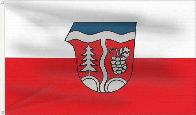 Bandera, con dos ojales metálicos y lado del asta reforzado: Bach a.d.Donau (Bayerischer Wald)