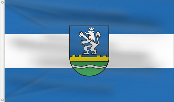 Bandera, con dos ojales metálicos y lado del asta reforzado: Lappersdorf, M (Bayerischer Jura)