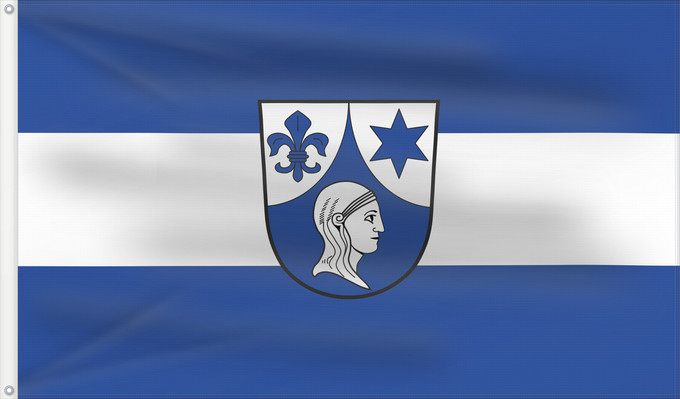 Bandera, con dos ojales metálicos y lado del asta reforzado: Pettendorf (Bayerischer Jura)