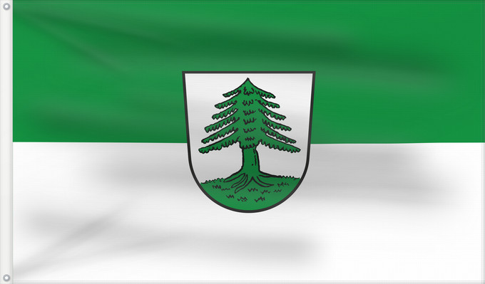 Bandera, con dos ojales metálicos y lado del asta reforzado: Oberviechtach, St (Oberpfälzer Wald)
