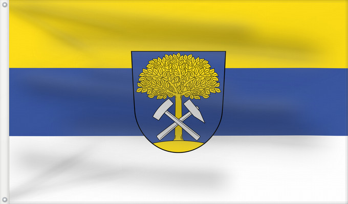 Bandera, con dos ojales metálicos y lado del asta reforzado: Wackersdorf (Oberpfälzer Wald)