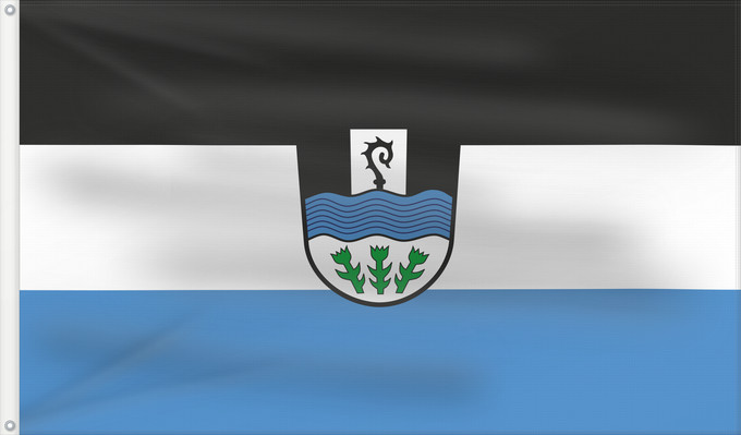 Bandera, con dos ojales metálicos y lado del asta reforzado: Mitterteich, St (Oberpfälzer Wald)