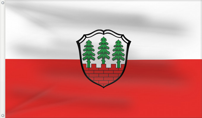 Bandera, con dos ojales metálicos y lado del asta reforzado: Waldershof, St (Oberpfälzer Wald)