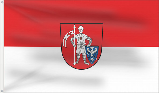 Bandera, con dos ojales metálicos y lado del asta reforzado: Bamberg (Steigerwald)