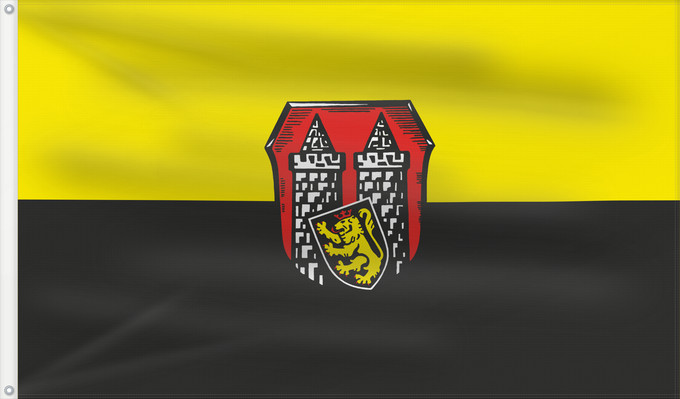 Bandera, con dos ojales metálicos y lado del asta reforzado: Hof (Fichtelgebirge)