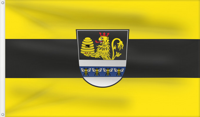 Bandera, con dos ojales metálicos y lado del asta reforzado: Kirchenpingarten (Fichtelgebirge)