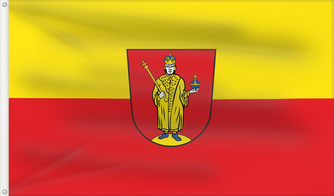 Bandera, con dos ojales metálicos y lado del asta reforzado: Waischenfeld, St (Fränkische Schweiz)