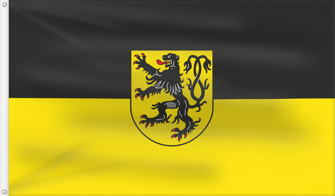 Bandera, con dos ojales metálicos y lado del asta reforzado: Neustadt b.Coburg, GKSt (Coburg.Rennsteig)