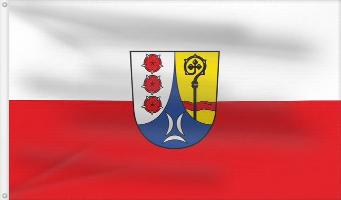 Bandera, con dos ojales metálicos y lado del asta reforzado: Rödental, St (Coburg.Rennsteig)