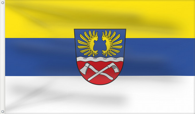 Bandera, con dos ojales metálicos y lado del asta reforzado: Weidhausen b.Coburg (Coburg.Rennsteig)