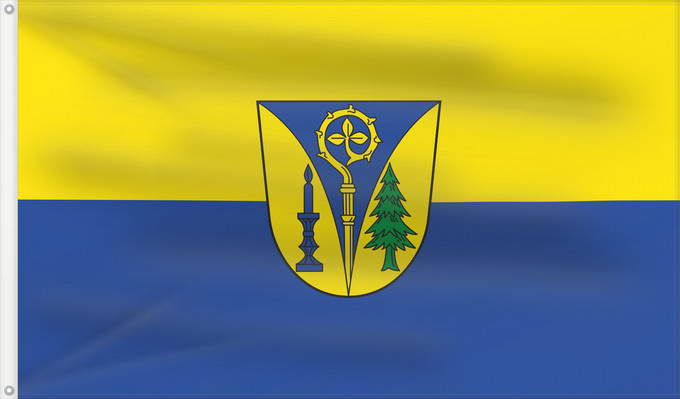 Bandera, con dos ojales metálicos y lado del asta reforzado: Weitramsdorf (Coburg.Rennsteig)